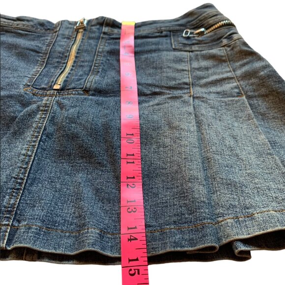 REQUEST - Denim - Blue Jeans Mini pleated skirt with zip details - medium - Picture 11 of 12